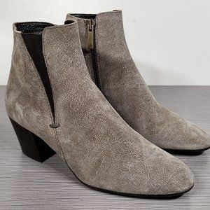 Aquatalia Faylynn Weatherproof Suede Bootie, Taupe, Womens Size 6.5